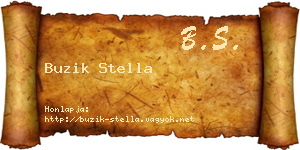 Buzik Stella névjegykártya